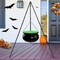 Outdoor Halloween Decorations,13 inch Large Witches Cauldron Halloween Decor on Tripod,Black Plastic Witch Cauldron with Timer Lights for Porch Yard Lawn Outside